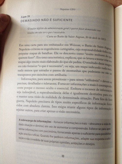 demasiado nao e suficiente Napoleao CEO