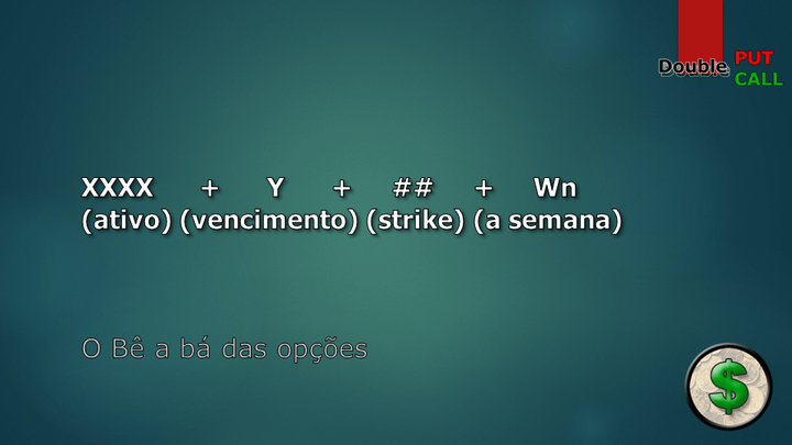 Ticker das Opções de vencimento semanal na B3